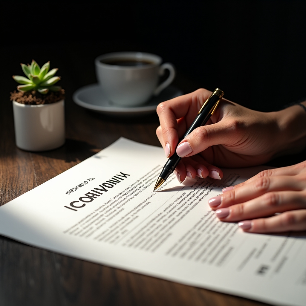Contract de voluntariat pregătit pentru semnare